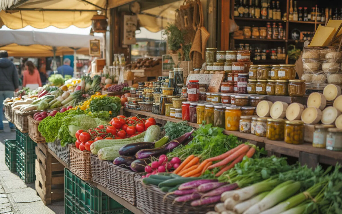 Marché de producteur en Périgord